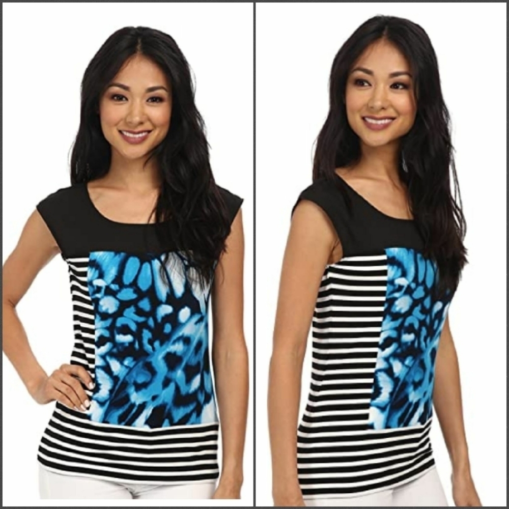 NWOT Calvin Klein extend shoulder butterfly blouse